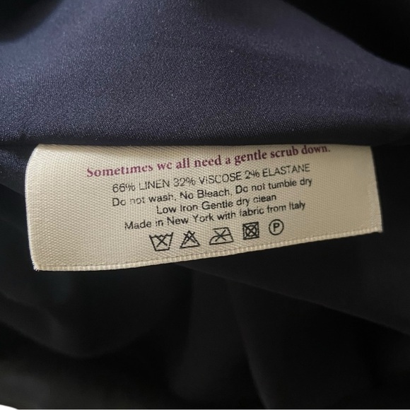 M.M.Lafleur Midi Navy Blue Racerback Twist Strap Dress Flowy Structured Size 4 - Picture 5 of 8